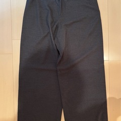 ユニクロ　チェックワイドパンツ　Ｌの画像