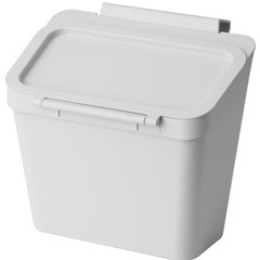 【IKEA SKOLÄST 蓋つきゴミ箱 】キッチン扉に！据え置きも便利ですの画像