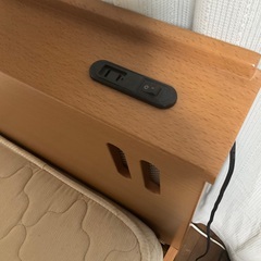 コンセント ランプ付き ベッドフレーム マットレス シングル ローの画像