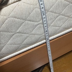 コンセント ランプ付き ベッドフレーム マットレス シングル ローの画像