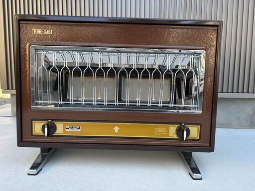 昭和レトロ　リンナイ(TOHO GAS) 大型 LPガスストーブ 都市ガス用13A　 R-1220C-301_5000kcol／h