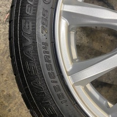 155/65r14ダンロップ34週22年製とアルミホイール4本の画像