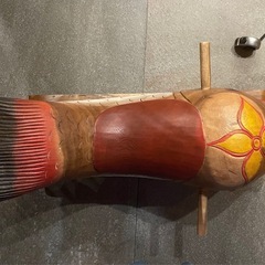 海外製　魚モチーフの木馬の画像