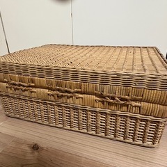 アンティークかごバックの画像