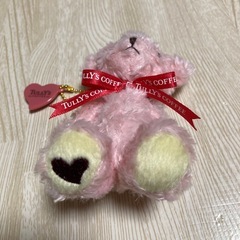 TULLY'S COFFEE  ★ ベアフル　テディベア　ピンク　希少の画像