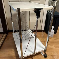 0円　キッチンカート　棚　折りたたみ　の画像