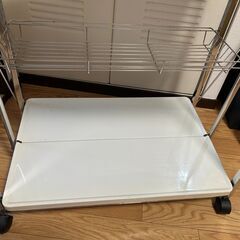 0円　キッチンカート　棚　折りたたみ　の画像