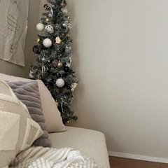  180cm スリム ヌードツリー スノー クリスマスツリー の画像