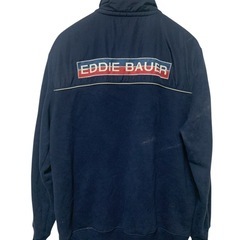EDDIE BAUER エディーバウア ブルゾン 裏起毛 USA ネイビー サイズLの画像