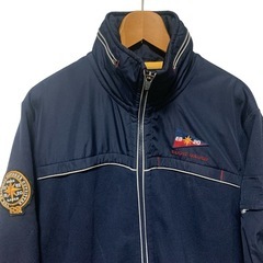 EDDIE BAUER エディーバウア ブルゾン 裏起毛 USA ネイビー サイズLの画像