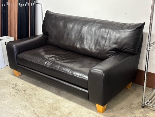 高級！ カンディハウス 2人掛けソファ 本革 レザー