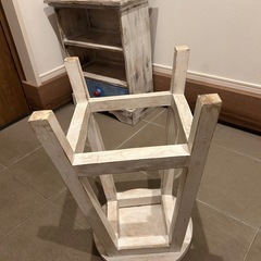 リメイク　アンティーク調スツール　中古の画像