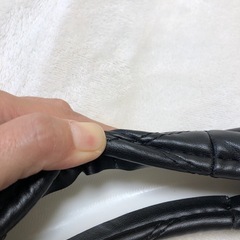 37cm)ハンドルカバー　ステアリングカバー　低反発　厚手　黒の画像