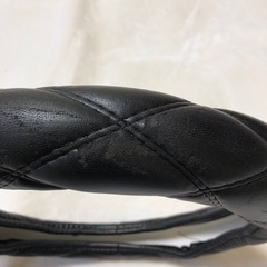 37cm)ハンドルカバー　ステアリングカバー　低反発　厚手　黒の画像