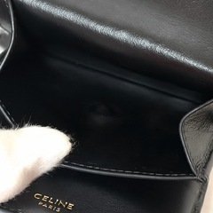 【極美品】CELINE セリーヌ スモール トリフォールドウォレット 16セーズ ブラックの画像