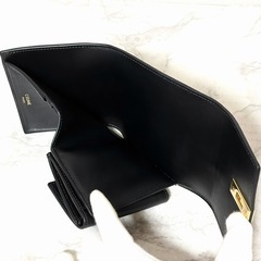 【極美品】CELINE セリーヌ スモール トリフォールドウォレット 16セーズ ブラックの画像