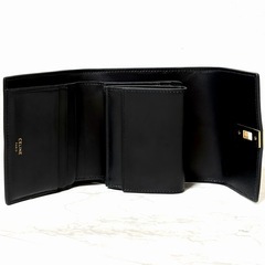 【極美品】CELINE セリーヌ スモール トリフォールドウォレット 16セーズ ブラックの画像