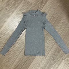 【INGNI】ライトグレーのセーター【中古】の画像