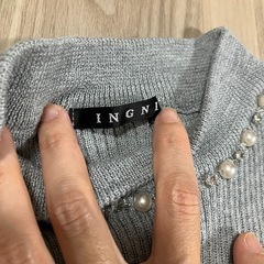 【INGNI】ライトグレーのセーター【中古】の画像