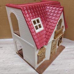 美品　シルバニアファミリー DH-06 はじめてのシルバニアファミリー　DVD付　赤い屋根のお家　おもちゃ ドールハウスの画像