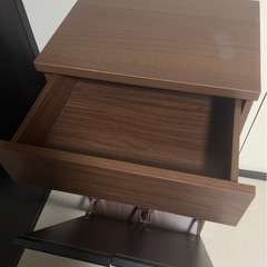 ※11/25迄【美品 ゴミ箱付き】ニトリ 家具調分別ペールカウンターの画像