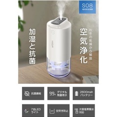 【新品未使用】卓上　加湿器 USB給電 7色LED小型 静音の画像