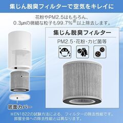 アイリスオーヤマ 空気清浄機 IAP-A35-W 2021年製　フィルター交換済みの画像