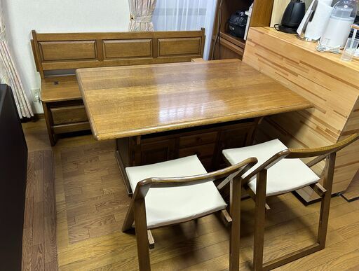 昭和の天然木ダイニングセット【浜本工芸製】