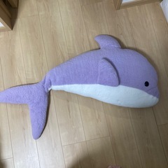 紫のイルカのぬいぐるみの画像