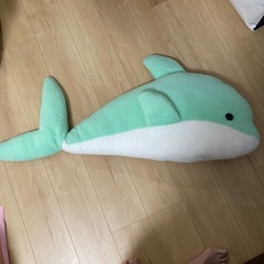 グリーンのイルカのぬいぐるみの画像