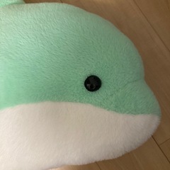 グリーンのイルカのぬいぐるみの画像