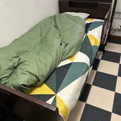 電動介護用ベッド ブラウン スチール製の画像