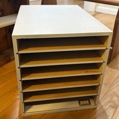 木製 小さめの棚や書類入れセットの画像