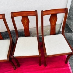 高級家具　
サーベルレッグ　象嵌細工　サロンチェアの画像