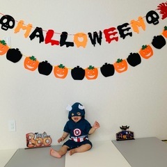ベビー服　ハロウィン服80cm キャプテンアメリカの画像