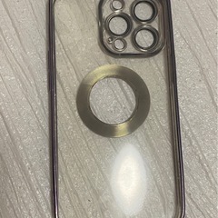 ※お譲り先決定※【無料で差し上げます】スマホカバー　iPhone13pro用　パープルメタリックの画像