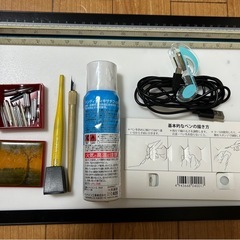 つけペン・トレース台・フィキサチフ・定規の画像