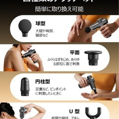 筋膜リリースガン　ハンディガン (2025最新·小型軽量筋膜ガン) AI自適応モード付き きんまくリリース電動ガン 筋膜リリース 5段階振動強力振動 静音 超軽量 最速4000回/分 6時間連続使用 Type-C急速充電 ミニ 大容量 携帯便利 誕生日プレゼント最適 お祝い 女性 男性 クリスマス 新年お祝い 日本語取扱説明書付きの画像