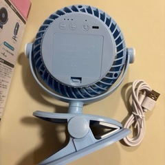 クリップファン ミニ扇風機 ブルーの画像