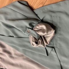 【春〜秋に活躍】くすみパステルカラー ドレープジャケット 袖ロールアップ可の画像