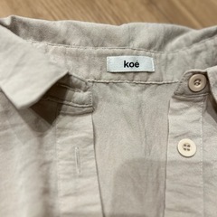 【koe/コエ】ドローストリング付き ミリタリーテイストシャツブラウス（フリーサイズ・ストライプインターナショナル）の画像