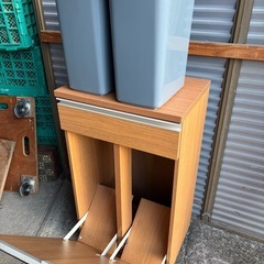 ●分別ゴミ箱　木製●の画像