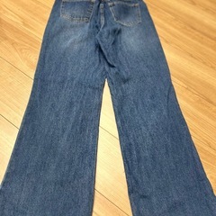 👖✨【美脚見え】しっかり生地のストレート/ワイドデニムパンツ Lサイズの画像