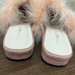 ふわふわファー付き　サンダル　ミュール　ピンク　23cm 24cmの画像