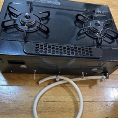 ガスコンロ　2口　PALOMA IC-730WDX-R 都市ガス　2020年の画像