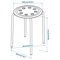 IKEA MARIUS マリウス スツール ホワイトの画像