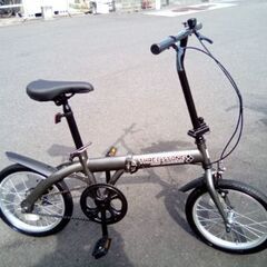 16インチ　グレー　折りたたみ自転車