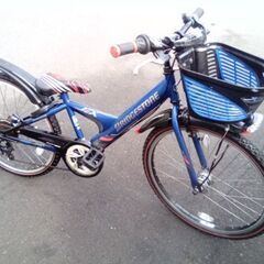 ブリヂストン　24インチ　男の子自転車　変速　LEDオートライト　青の画像
