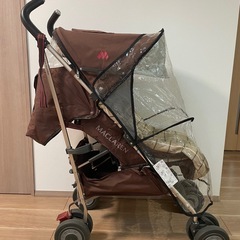 MACLAREN マクラーレン　ベビーカー ブラウン チェック柄の画像