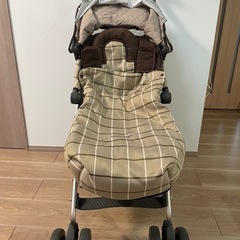 MACLAREN マクラーレン　ベビーカー ブラウン チェック柄の画像